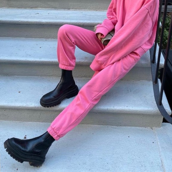 ZARA LEATHER LUG SOLE CHELSEA BOOTS SIZE 38 / 7.5 - Picture 2 of 5